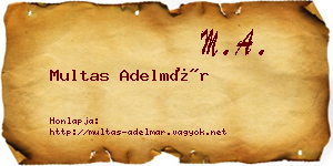 Multas Adelmár névjegykártya